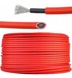 Kabel solarny 6mm² CZERWONY - SOLARFLEX-X H1Z2Z2-K  (paczka 100m )